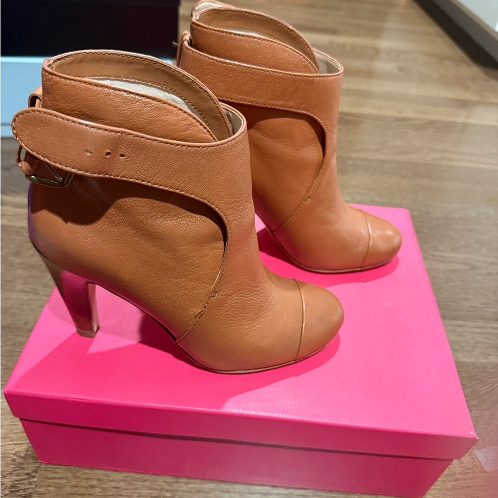 Plenty Tan Leather Ankle Boots